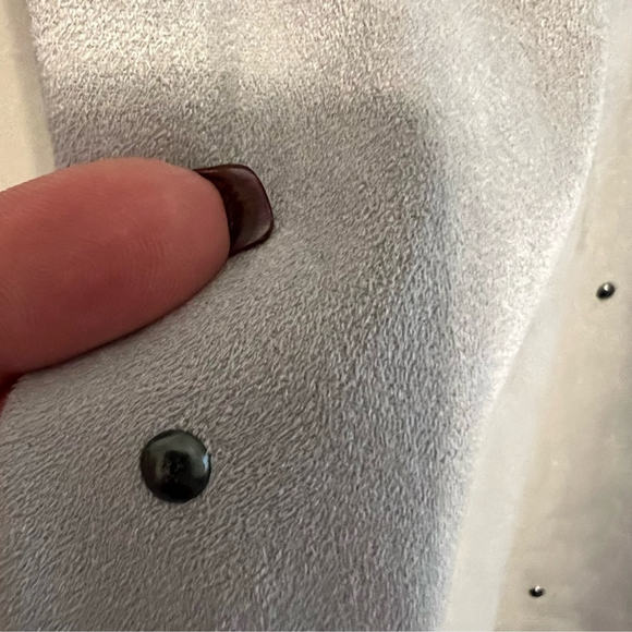 DG2 Grunge Goth Slouchy Oversized‎ Retro Studded Faux Suede Blouse Top XL - Picture 4 of 13